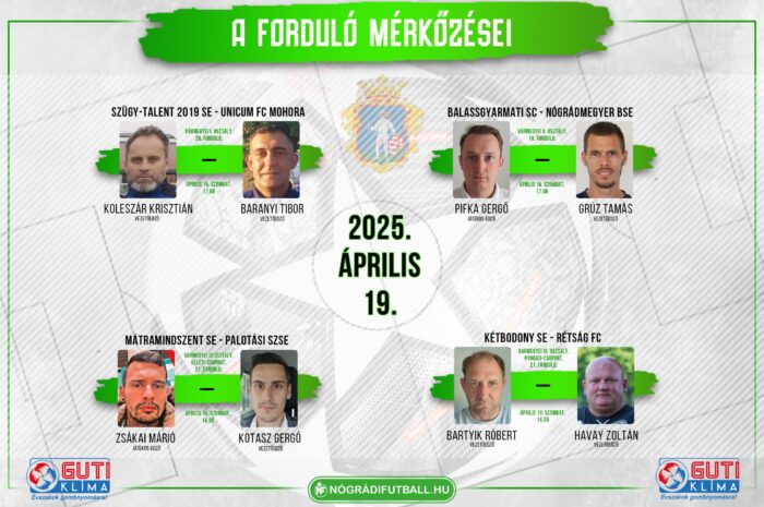 A forduló mérkőzése(i)