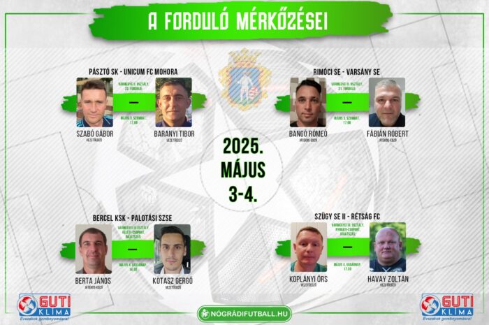 A forduló mérkőzése(i)