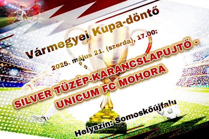 Szerdán rendezik a Vármegyei Kupa-döntőt