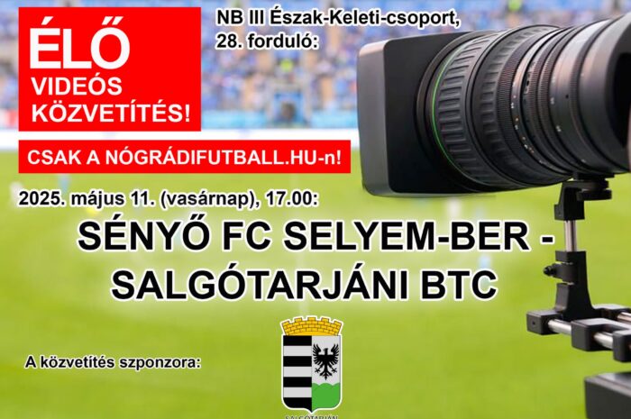 Élő közvetítés a Sényő-SBTC bajnokiról