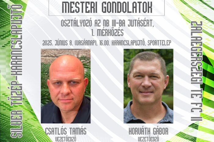 Mesteri gondolatok a Silver Tüzép-Karancslapujtő osztályozója előtt