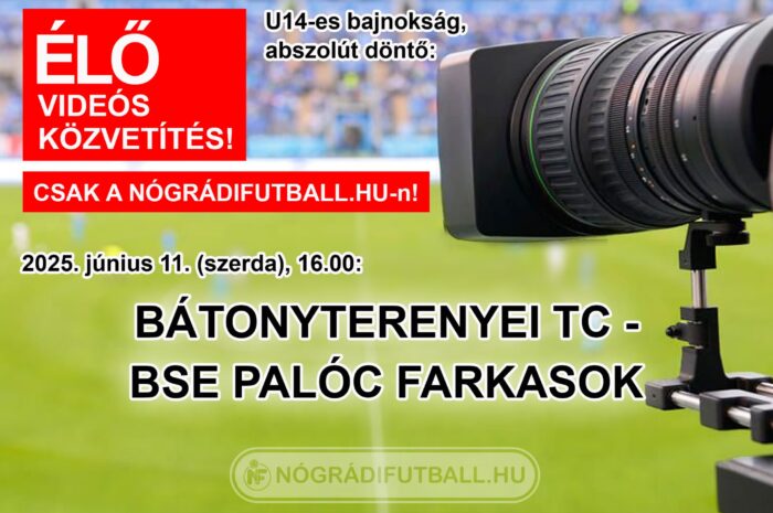 Élő közvetítés a vármegyei U14-es abszolút döntőről