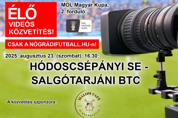 Élő közvetítés a Hódoscsépány-SBTC kupameccsről